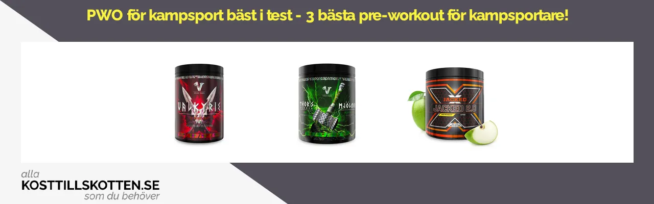 PWO för kampsport bäst i test - 3 bästa pre-workout för kampsportare!